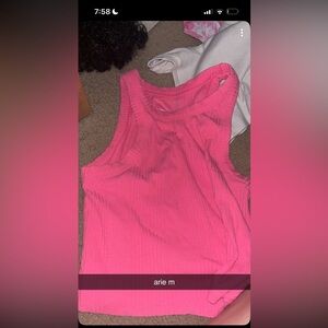 Women's Pink Sleeveless Top
